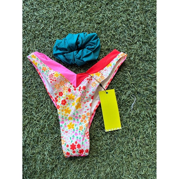 Onesies Other - ONEONE Swimwear Floral Bikini Bottoms Cheeky V Cut Colorful XS